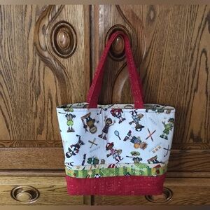 Handmade Cotton Sports Tote Bag